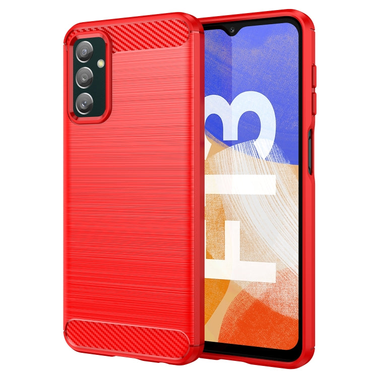 Brushed Texture Carbon Fiber TPU Phone Case, For Samsung Galaxy F13, For Samsung Galaxy M13 4G