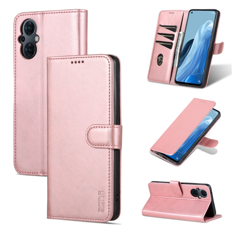 AZNS Skin Feel Calf Texture Flip Leather Phone Case, For OPPO Reno8 Lite, For vivo Y77 5G