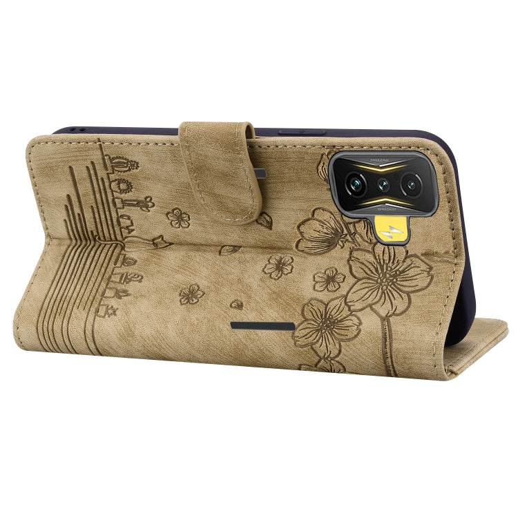 Cartoon Sakura Cat Embossed Leather Phone Case, For Xiaomi Poco F4 GT, For Xiaomi Poco M3 / Redmi 9T Global, For Xiaomi Poco X3 / X3 NFC, For Xiaomi Redmi K40 / K40 Pro, For Xiaomi Redmi Note 11 Pro 4G / 5G, For Xiaomi Poco M4 Pro 4G Global            ...