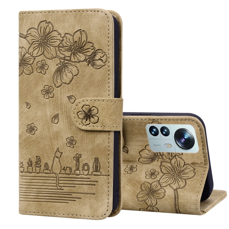 Cartoon Sakura Cat Embossed Leather Phone Case, For Xiaomi Poco F4 GT, For Xiaomi Poco M3 / Redmi 9T Global, For Xiaomi Poco X3 / X3 NFC, For Xiaomi Redmi K40 / K40 Pro, For Xiaomi Redmi Note 11 Pro 4G / 5G, For Xiaomi Poco M4 Pro 4G Global            ...