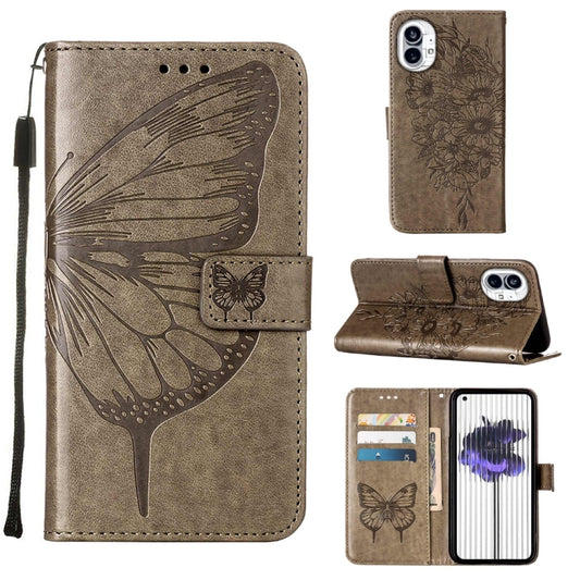 Embossed Butterfly Leather Phone Case, For Nothing Phone 1