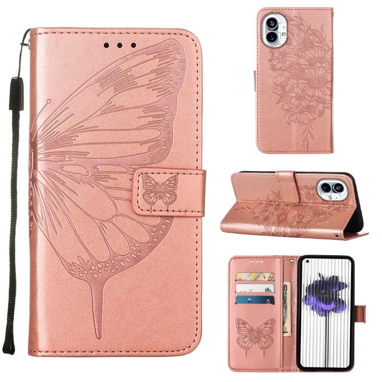 Embossed Butterfly Leather Phone Case, For Nothing Phone 1