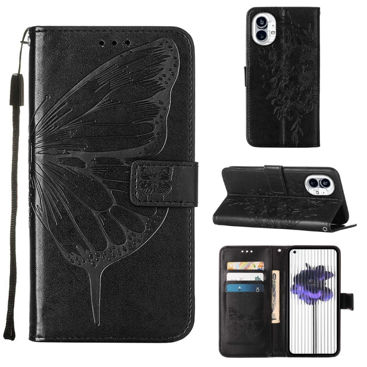 Embossed Butterfly Leather Phone Case, For Nothing Phone 1