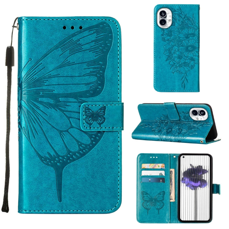Embossed Butterfly Leather Phone Case, For Nothing Phone 1