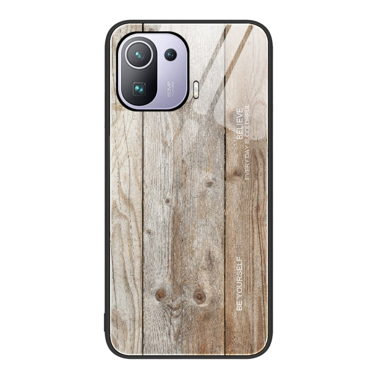 Wood Grain Glass Protective Case, For Xiaomi Mi 11 Pro, For Xiaomi Poco X4 Pro 5G, For Xiaomi Poco M4 Pro 4G, For Xiaomi Mi 11 Ultra, For Xiaomi 12 Pro