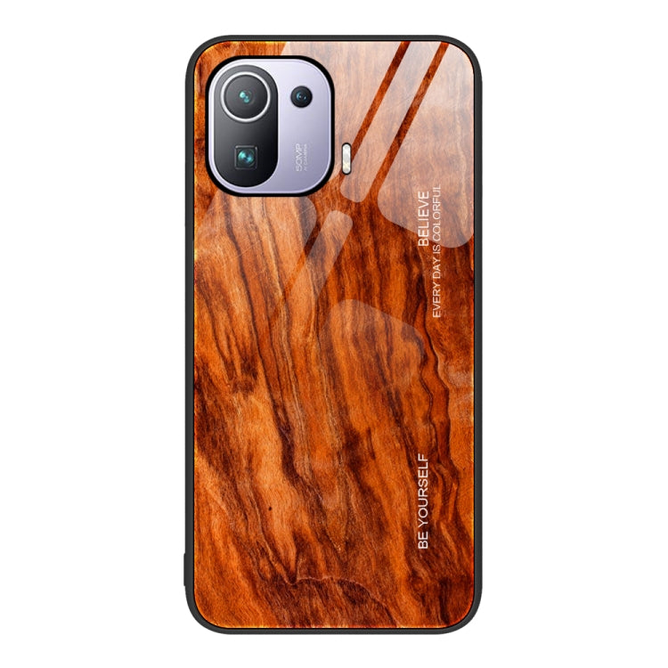 Wood Grain Glass Protective Case, For Xiaomi Mi 11 Pro, For Xiaomi Poco X4 Pro 5G, For Xiaomi Poco M4 Pro 4G, For Xiaomi Mi 11 Ultra, For Xiaomi 12 Pro