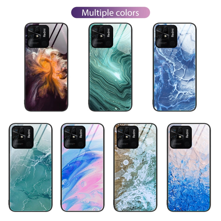 Marble Pattern Glass Protective Phone Case, For Xiaomi Redmi 10C, For Xiaomi Redmi Note 11T Pro, For Xiaomi Redmi K40s, For Xiaomi Redmi K50 Pro, For Xiaomi Redmi K50, For Xiaomi Redmi Note 10 Pro 4G Global