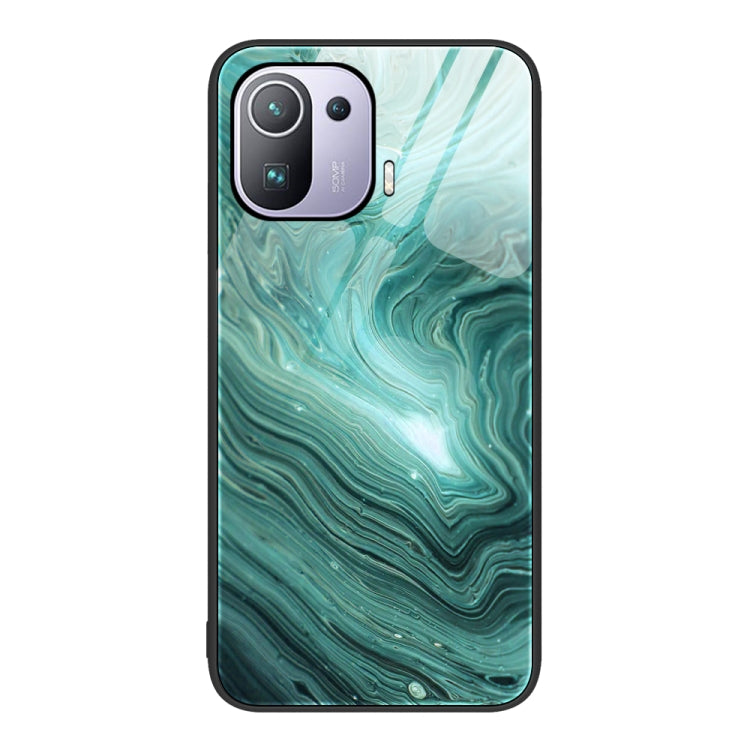 Marble Pattern Glass Protective Phone Case, For Xiaomi Redmi Note 11E, For Xiaomi Mi 11 Pro, For Xiaomi Mi 11 Ultra, For Xiaomi 12 Pro, For Xiaomi Poco M4 Pro 5G, For Xiaomi Poco M4 Pro