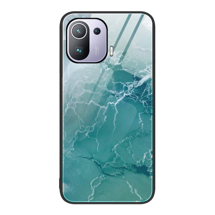 Marble Pattern Glass Protective Phone Case, For Xiaomi Redmi Note 11E, For Xiaomi Mi 11 Pro, For Xiaomi Mi 11 Ultra, For Xiaomi 12 Pro, For Xiaomi Poco M4 Pro 5G, For Xiaomi Poco M4 Pro