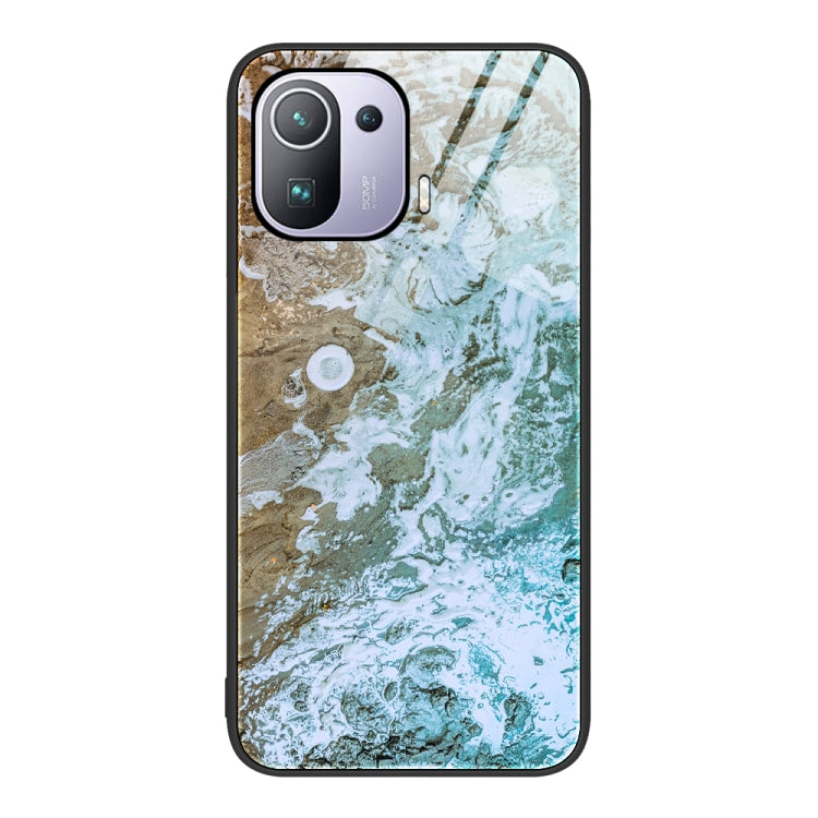 Marble Pattern Glass Protective Phone Case, For Xiaomi Redmi Note 11E, For Xiaomi Mi 11 Pro, For Xiaomi Mi 11 Ultra, For Xiaomi 12 Pro, For Xiaomi Poco M4 Pro 5G, For Xiaomi Poco M4 Pro
