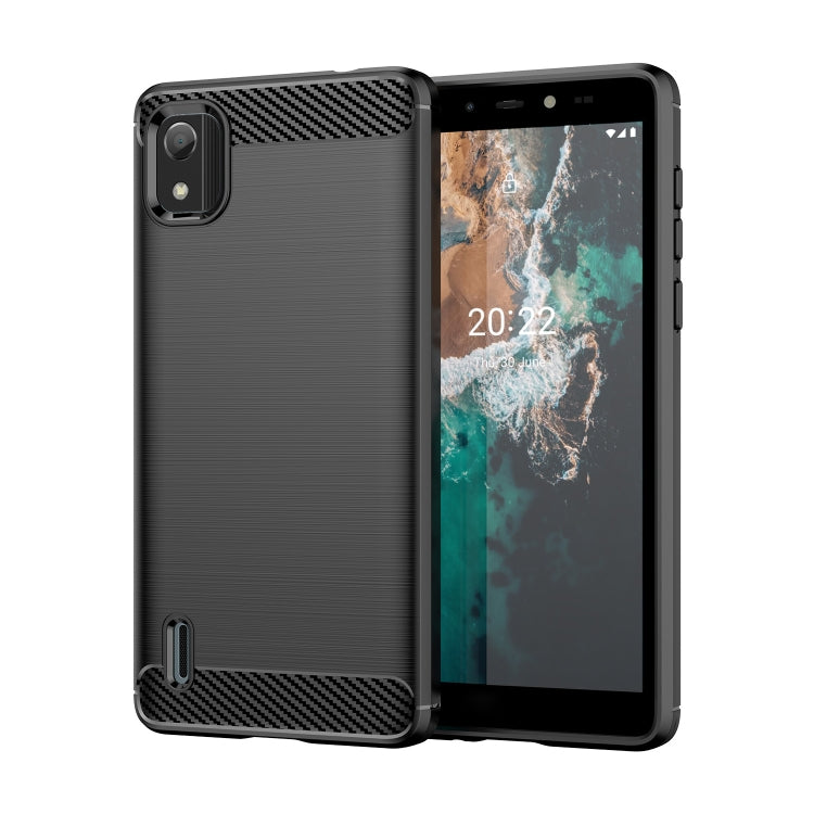 Brushed Texture Carbon Fiber TPU Phone Case, For Nokia C2 2nd Edition, For Nokia C200, For Nokia C100