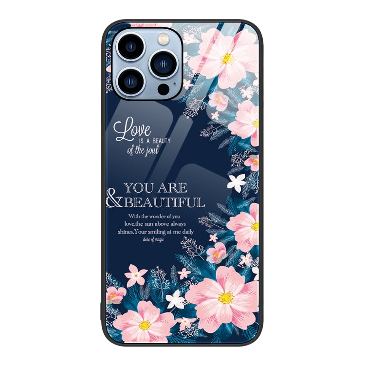 Colorful Painted Glass Phone Case, For iPhone 14 Pro Max, For iPhone 14 Pro, For iPhone 14 Plus