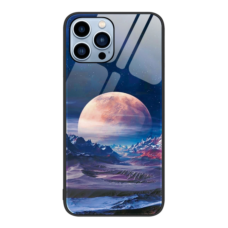 Colorful Painted Glass Phone Case, For iPhone 14 Pro Max, For iPhone 14 Pro, For iPhone 14 Plus