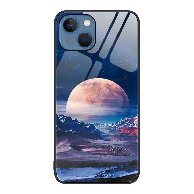 Colorful Painted Glass Phone Case, For iPhone 14, For iPhone 13 Pro Max, For iPhone 13 Pro