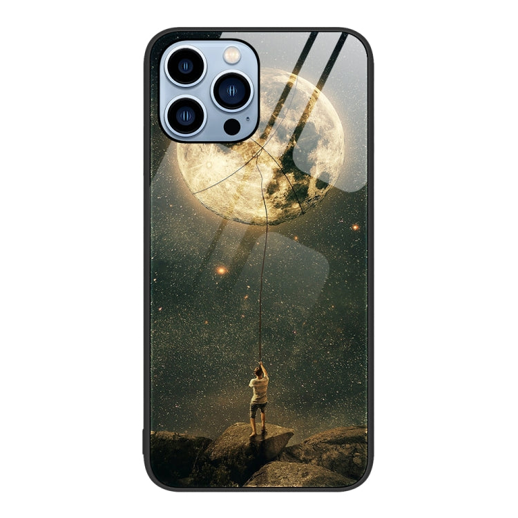 Colorful Painted Glass Phone Case, For iPhone 14, For iPhone 13 Pro Max, For iPhone 13 Pro