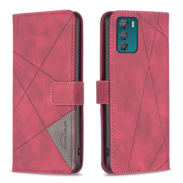 Magnetic Buckle Rhombus Texture Leather Phone Case, For Motorola Moto G42 4G, For Motorola Moto G62, For Nothing Phone 1, For OPPO A57 4G, For Realme C30