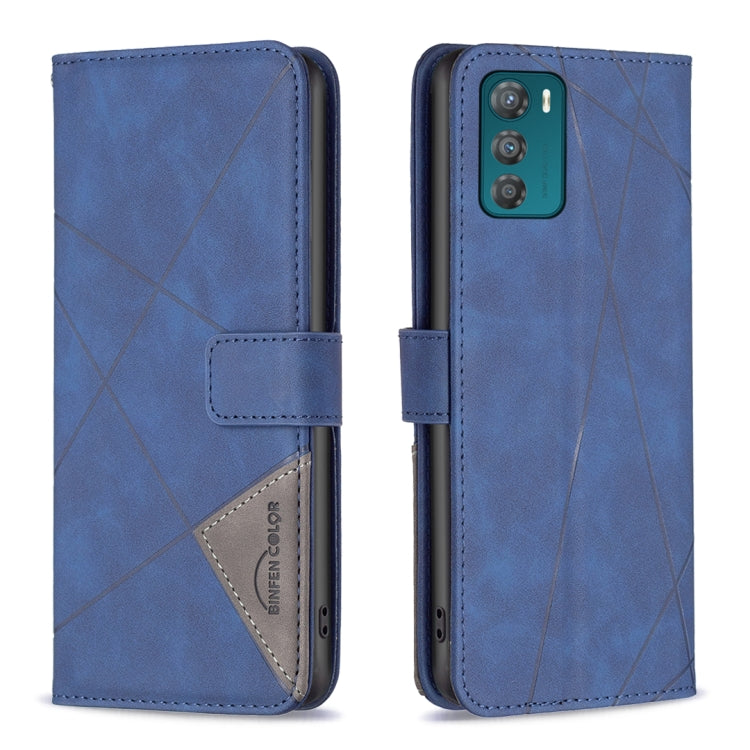Magnetic Buckle Rhombus Texture Leather Phone Case, For Motorola Moto G42 4G, For Motorola Moto G62, For Nothing Phone 1, For OPPO A57 4G, For Realme C30