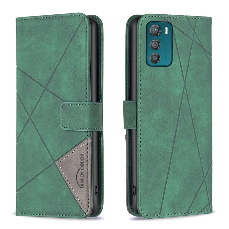 Magnetic Buckle Rhombus Texture Leather Phone Case, For Motorola Moto G42 4G, For Motorola Moto G62, For Nothing Phone 1, For OPPO A57 4G, For Realme C30