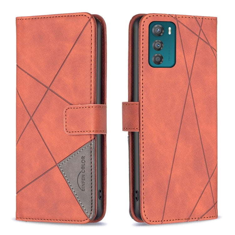 Magnetic Buckle Rhombus Texture Leather Phone Case, For Motorola Moto G42 4G, For Motorola Moto G62, For Nothing Phone 1, For OPPO A57 4G, For Realme C30