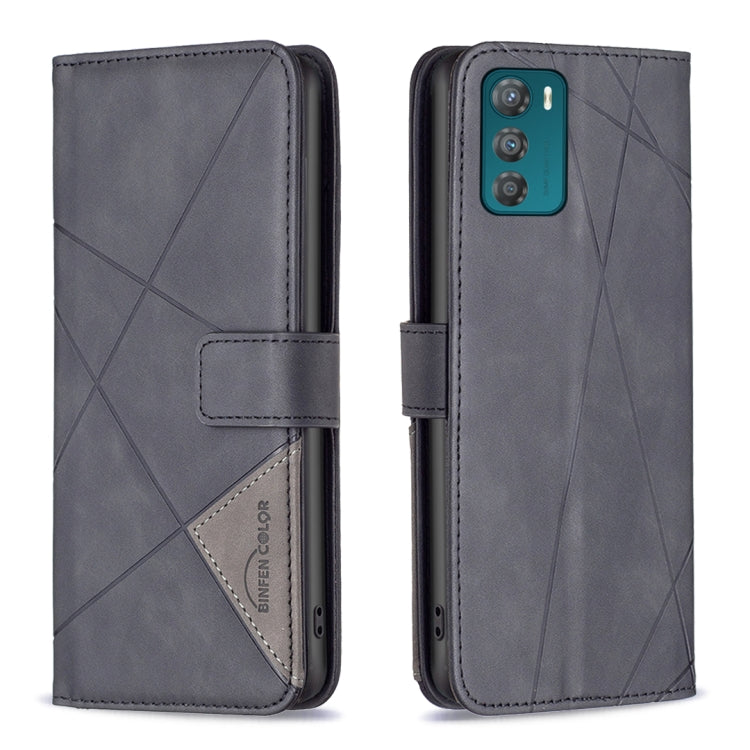 Magnetic Buckle Rhombus Texture Leather Phone Case, For Motorola Moto G42 4G, For Motorola Moto G62, For Nothing Phone 1, For OPPO A57 4G, For Realme C30