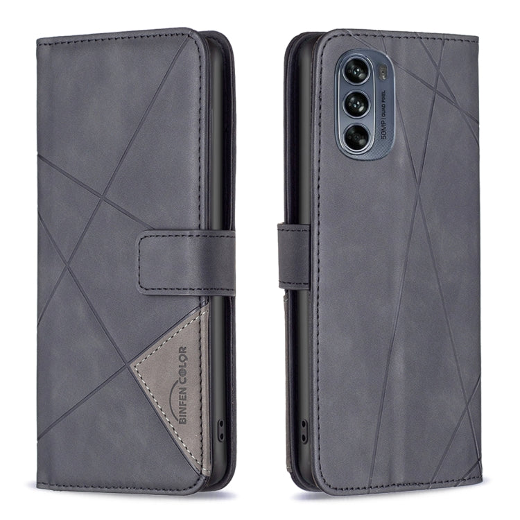Magnetic Buckle Rhombus Texture Leather Phone Case, For Motorola Moto G42 4G, For Motorola Moto G62, For Nothing Phone 1, For OPPO A57 4G, For Realme C30