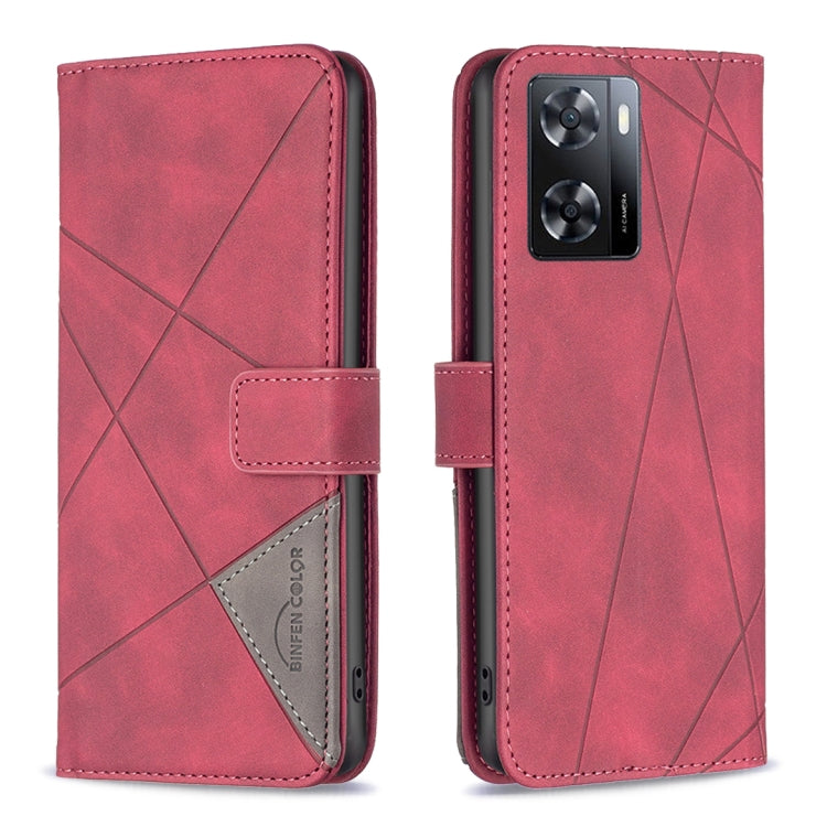 Magnetic Buckle Rhombus Texture Leather Phone Case, For Motorola Moto G42 4G, For Motorola Moto G62, For Nothing Phone 1, For OPPO A57 4G, For Realme C30