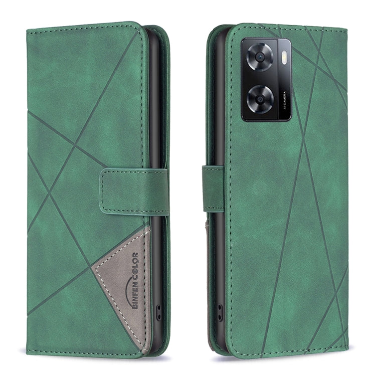 Magnetic Buckle Rhombus Texture Leather Phone Case, For Motorola Moto G42 4G, For Motorola Moto G62, For Nothing Phone 1, For OPPO A57 4G, For Realme C30