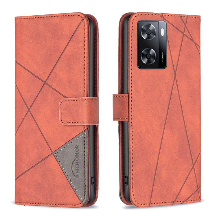 Magnetic Buckle Rhombus Texture Leather Phone Case, For Motorola Moto G42 4G, For Motorola Moto G62, For Nothing Phone 1, For OPPO A57 4G, For Realme C30