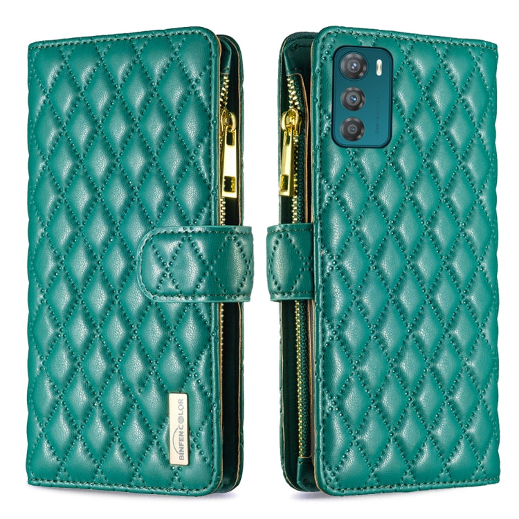 Diamond Lattice Zipper Wallet Leather Flip Phone Case, For Motorola Moto G42 4G, For Motorola Moto G62, For Nothing Phone 1, For OPPO A57 4G, For Realme C30