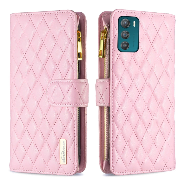 Diamond Lattice Zipper Wallet Leather Flip Phone Case, For Motorola Moto G42 4G, For Motorola Moto G62, For Nothing Phone 1, For OPPO A57 4G, For Realme C30
