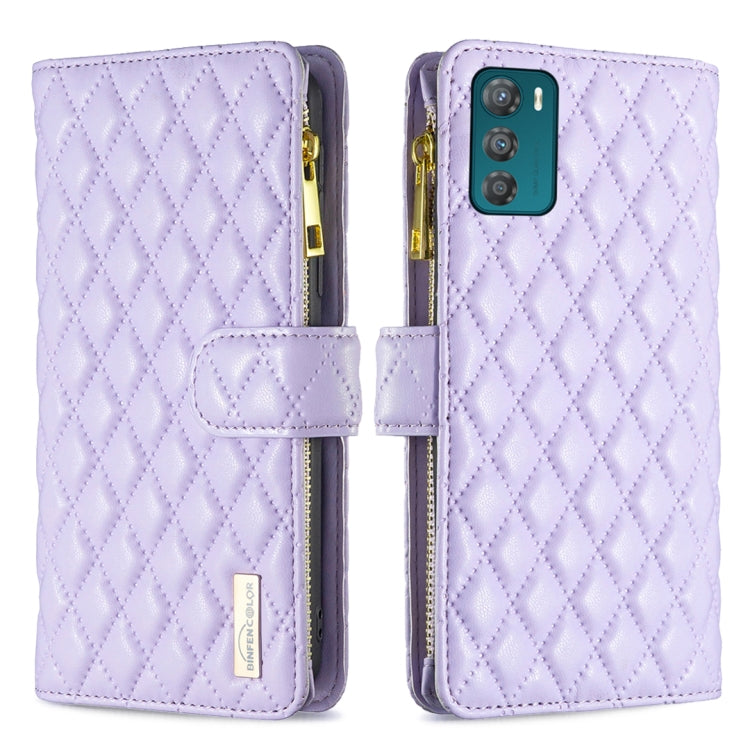 Diamond Lattice Zipper Wallet Leather Flip Phone Case, For Motorola Moto G42 4G, For Motorola Moto G62, For Nothing Phone 1, For OPPO A57 4G, For Realme C30