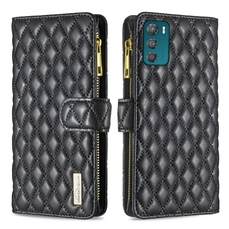 Diamond Lattice Zipper Wallet Leather Flip Phone Case, For Motorola Moto G42 4G, For Motorola Moto G62, For Nothing Phone 1, For OPPO A57 4G, For Realme C30