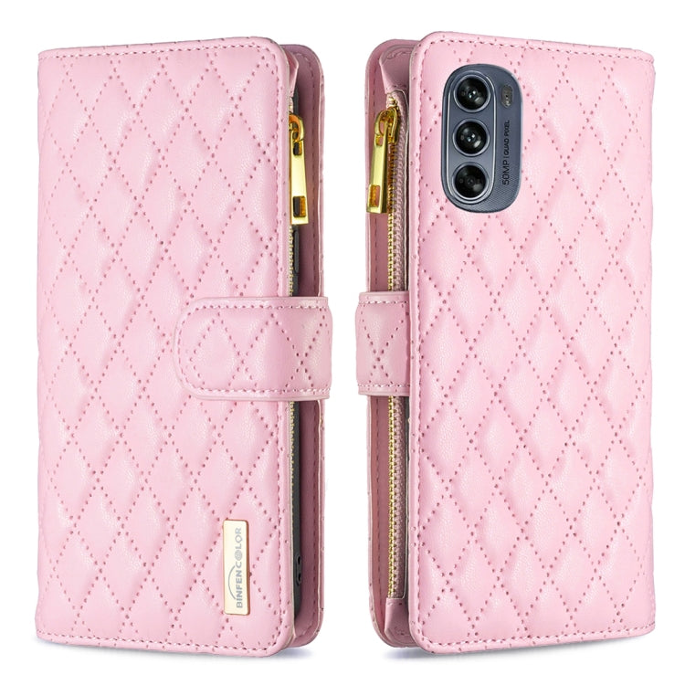 Diamond Lattice Zipper Wallet Leather Flip Phone Case, For Motorola Moto G42 4G, For Motorola Moto G62, For Nothing Phone 1, For OPPO A57 4G, For Realme C30