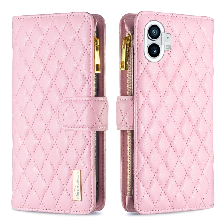 Diamond Lattice Zipper Wallet Leather Flip Phone Case, For Motorola Moto G42 4G, For Motorola Moto G62, For Nothing Phone 1, For OPPO A57 4G, For Realme C30