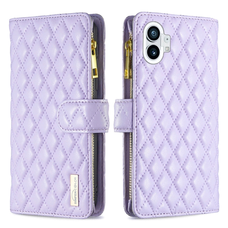 Diamond Lattice Zipper Wallet Leather Flip Phone Case, For Motorola Moto G42 4G, For Motorola Moto G62, For Nothing Phone 1, For OPPO A57 4G, For Realme C30