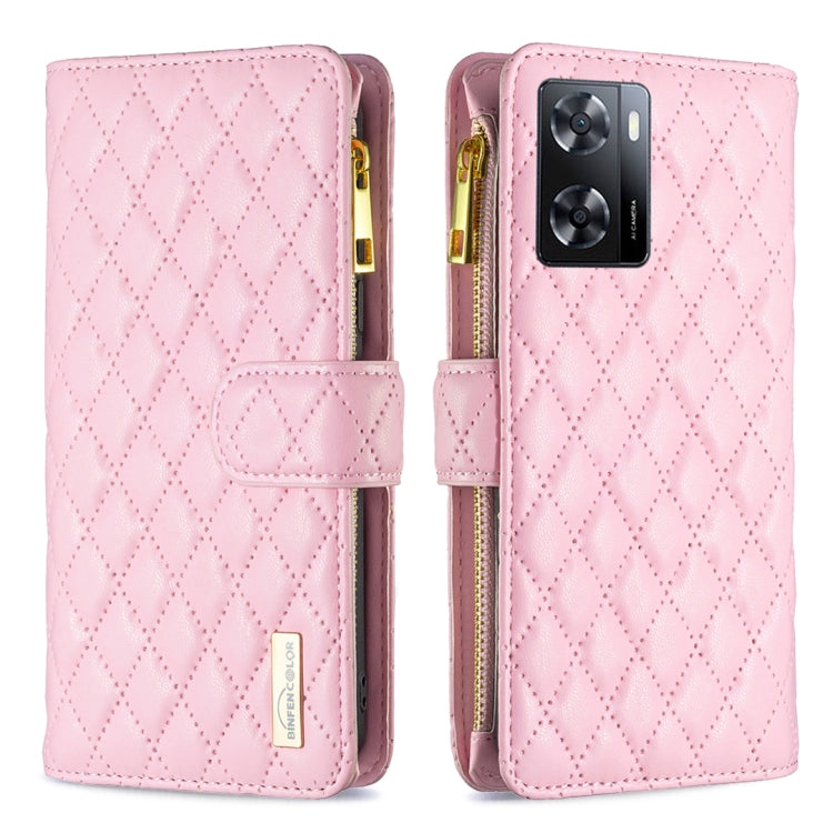 Diamond Lattice Zipper Wallet Leather Flip Phone Case, For Motorola Moto G42 4G, For Motorola Moto G62, For Nothing Phone 1, For OPPO A57 4G, For Realme C30