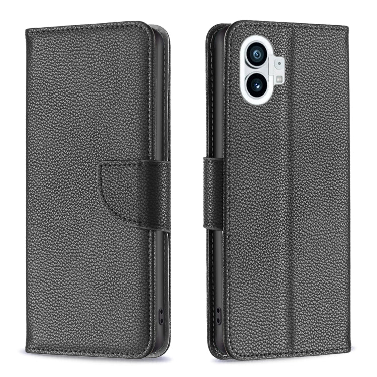 Litchi Texture Pure Color Leather Phone Case, For Nothing Phone 1