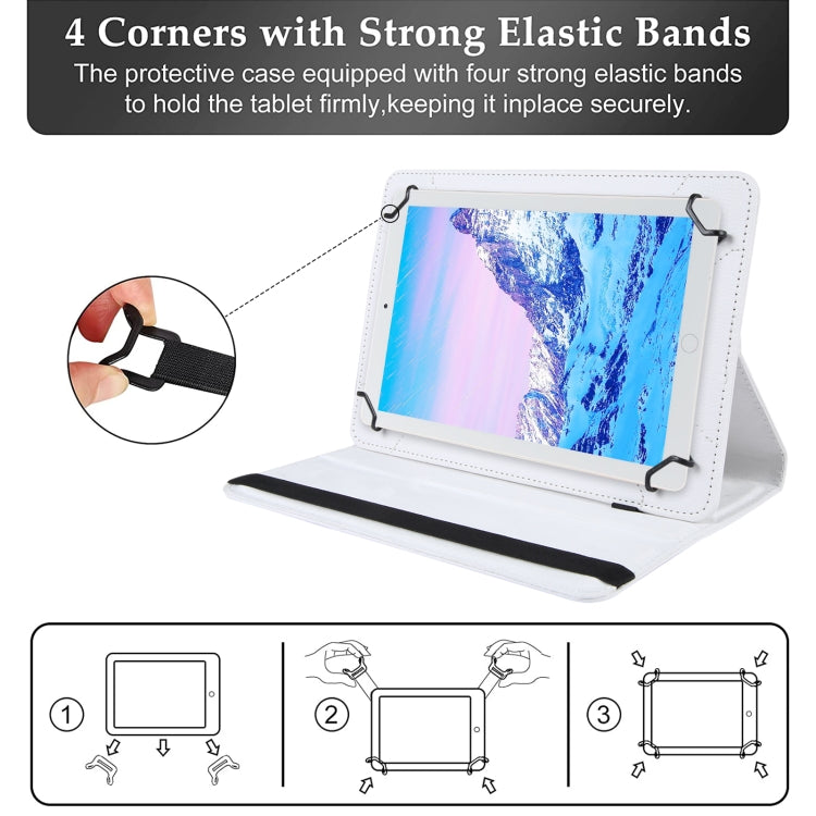 360 Degree Rotation Litchi Texture Flip Leather Tablet Case, For 7 inch Tablet, For 8 inch Tablet, For 10 inch Tablet