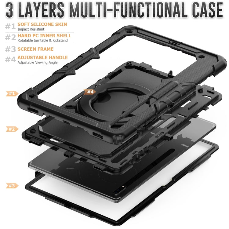 Bracelet Holder Silicone + PC Tablet Case, For Samsung Galaxy Tab S8 Ultra, For Samsung Galaxy Tab S8 / S7, For Samsung Galaxy Tab S8+ / S7+