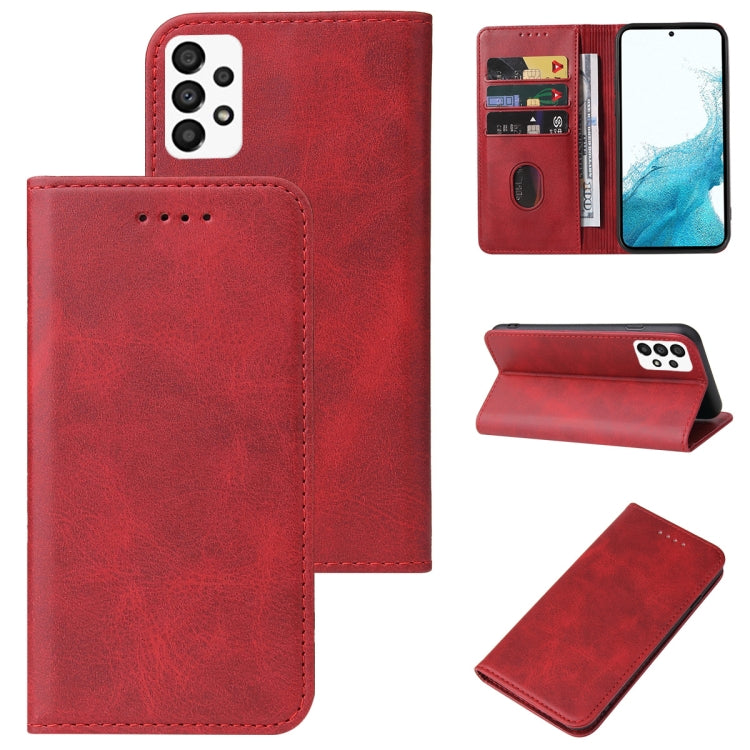 Calf Texture Magnetic Flip Leather Phone Case, For Samsung Galaxy A03s, For Samsung Galaxy A13 5G, For Samsung Galaxy A22 5G, For Samsung Galaxy A33 5G, For Samsung Galaxy A82 5G, For Samsung Galaxy S22 5G, For Samsung Galaxy S22+ 5G                   ...