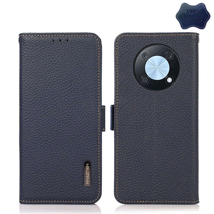 KHAZNEH Litchi Texture RFID Genuine Leather Phone Case, For Huawei nova Y90 / Enjoy 50 Pro