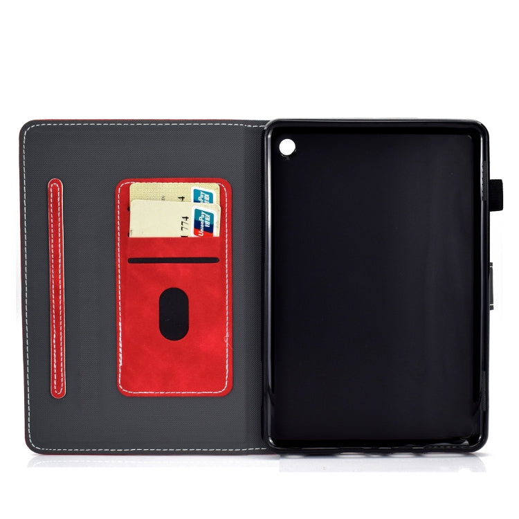 Cowhide Texture Smart Leather Tablet Case, For Amazon Kindle Fire 7 2022
