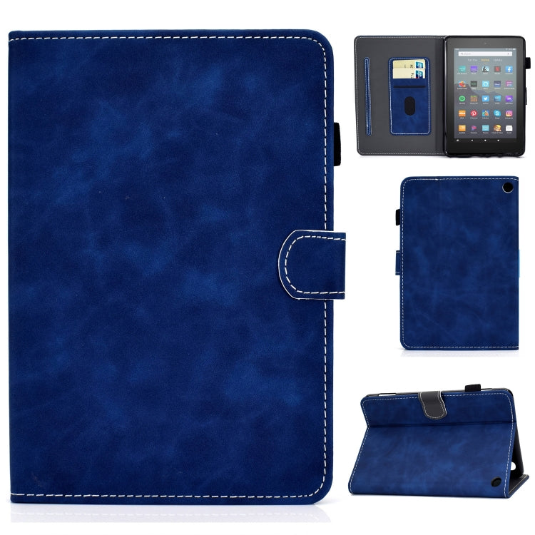 Cowhide Texture Smart Leather Tablet Case, For Amazon Kindle Fire 7 2022
