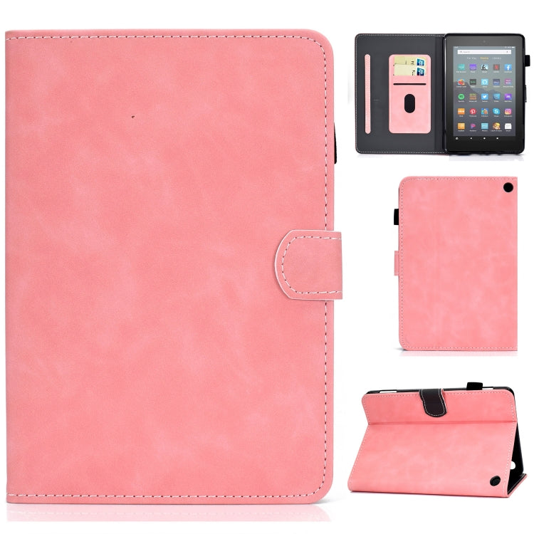Cowhide Texture Smart Leather Tablet Case, For Amazon Kindle Fire 7 2022