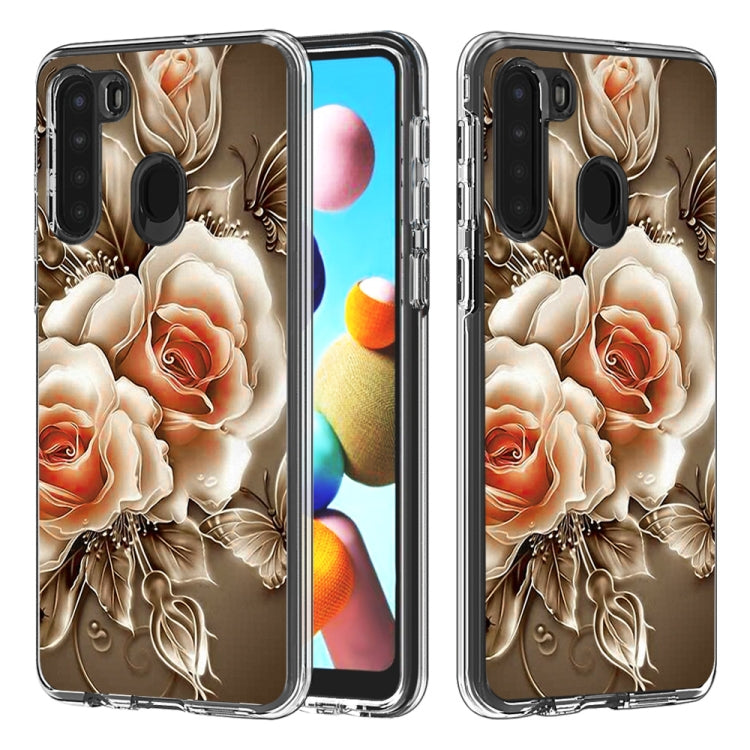 2 In 1 PC + TPU Card Pattern Transparent Protective Case, For Galaxy A01, For Galaxy A21, For Galaxy S20, For Galaxy S20+, For Galaxy S20 Ultra