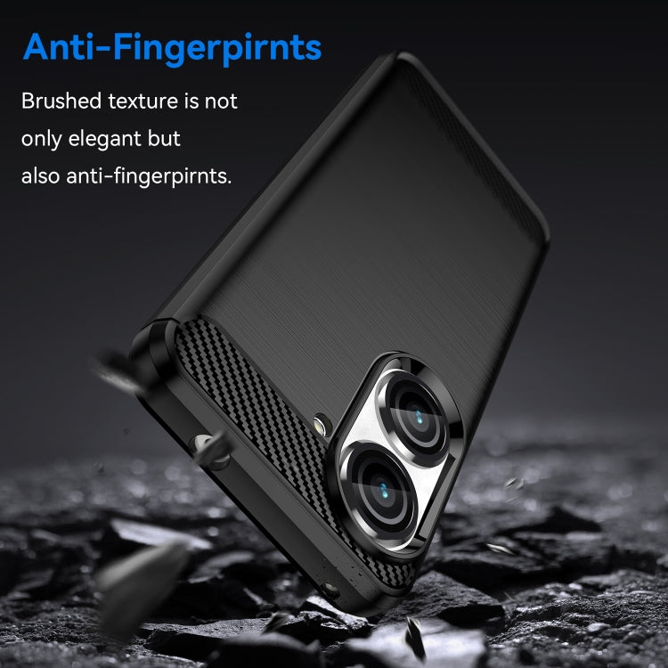 Brushed Texture Carbon Fiber TPU Case, For Asus Zenfone 9