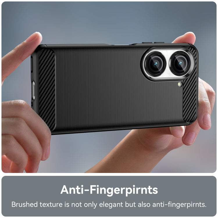 Brushed Texture Carbon Fiber TPU Case, For Asus Zenfone 9