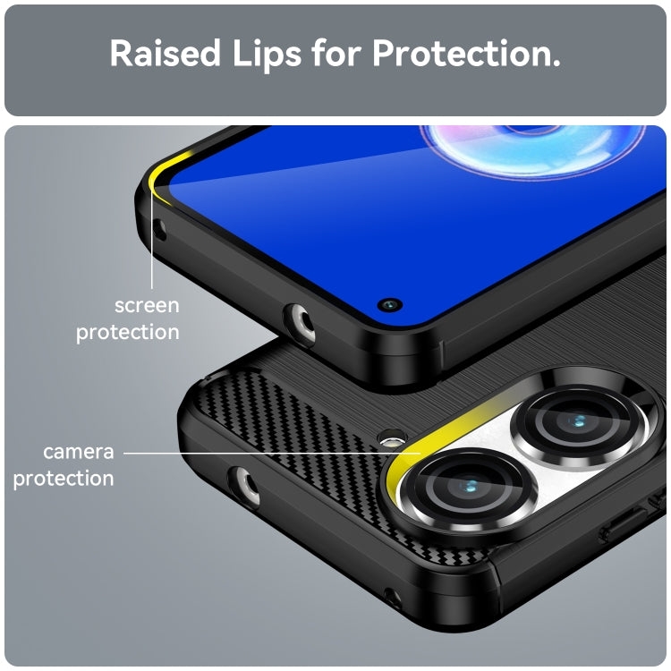 Brushed Texture Carbon Fiber TPU Case, For Asus Zenfone 9