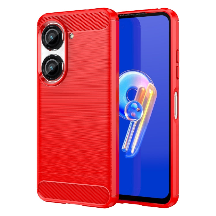Brushed Texture Carbon Fiber TPU Case, For Asus Zenfone 9