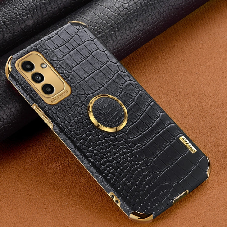 6D Electroplating Crocodile Texture Phone Case With Holder, For Samsung Galaxy A13 5G, For Samsung Galaxy A23 5G, For Samsung Galaxy A53, For Samsung Galaxy M52 5G, For Samsung Galaxy S22 Ultra 5G
